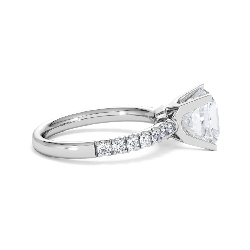 2.60ct Katerina Lab Princess Diamond Engagement Ring Platinum F/VS1