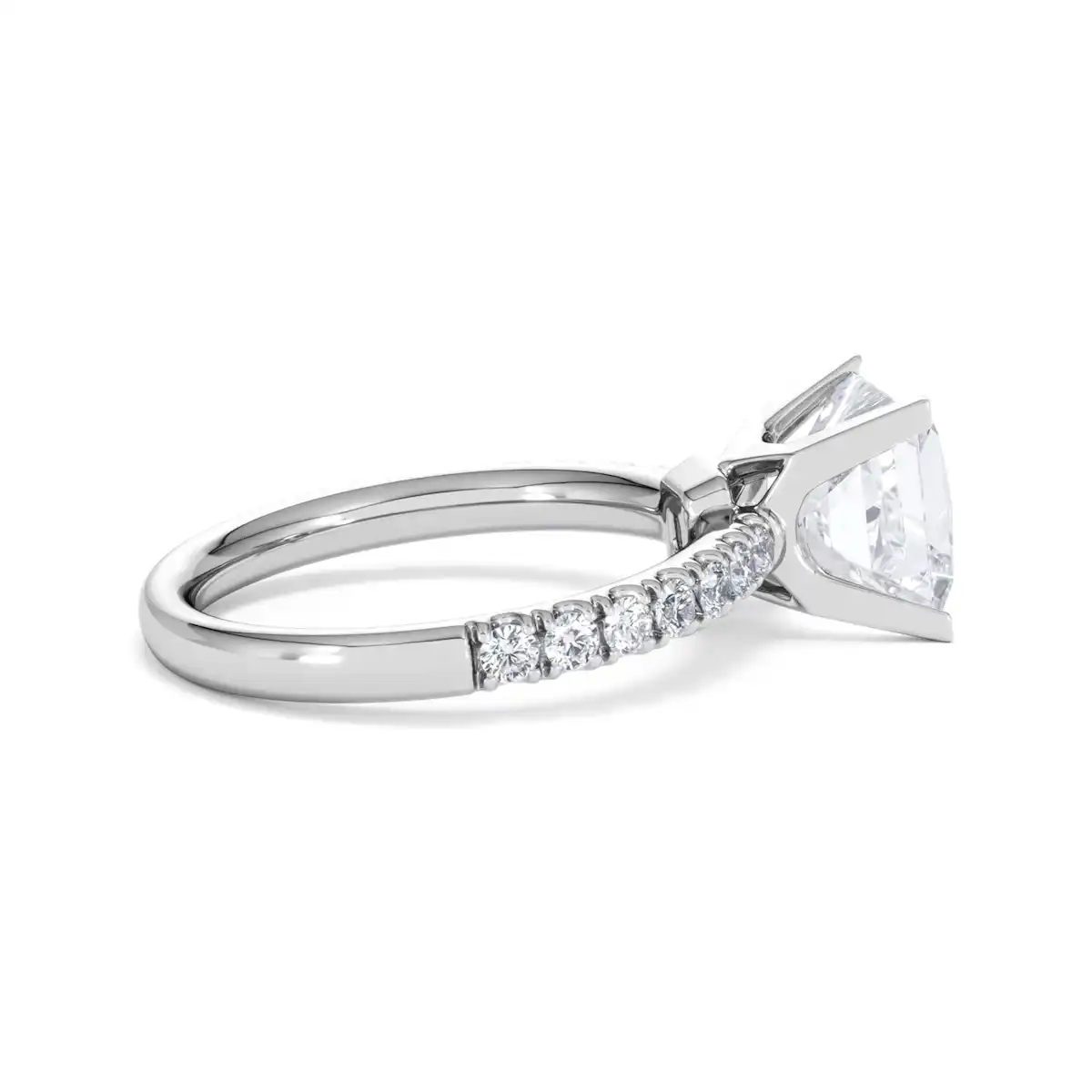 2.60ct Katerina Lab Princess Diamond Engagement Ring 18KW Gold F/VS1