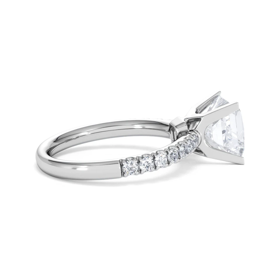 2.60ct Katerina Lab Princess Diamond Engagement Ring Platinum F/VS1