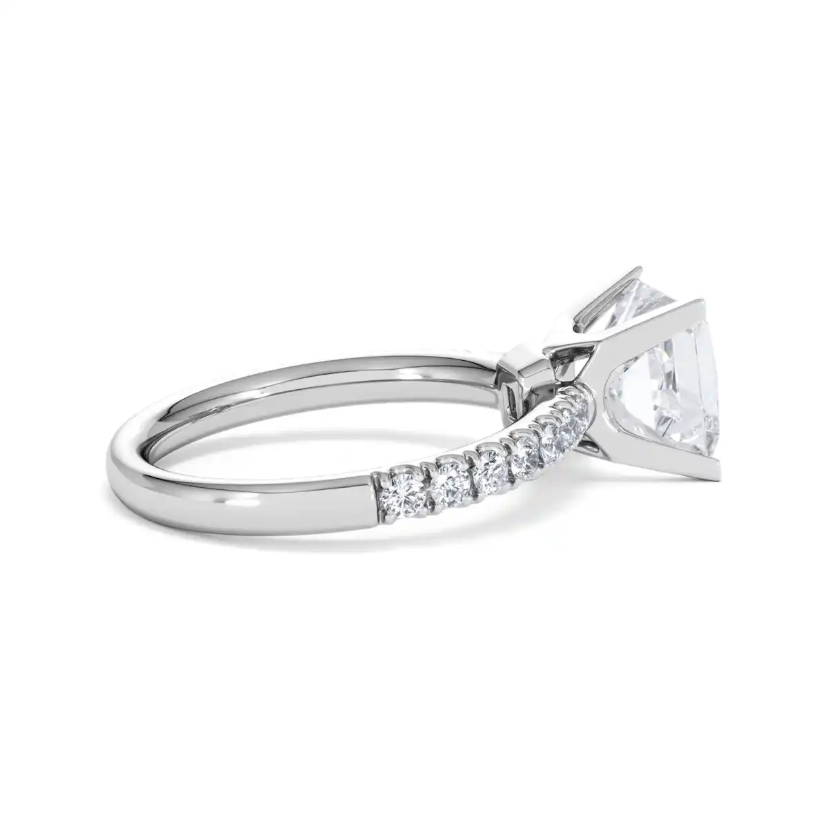 2.60ct Katerina Lab Princess Diamond Engagement Ring 18KW Gold F/VS1