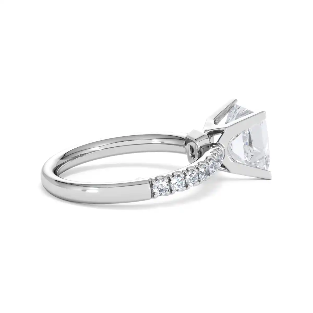 2.60ct Katerina Lab Princess Diamond Engagement Ring 18KW Gold F/VS1