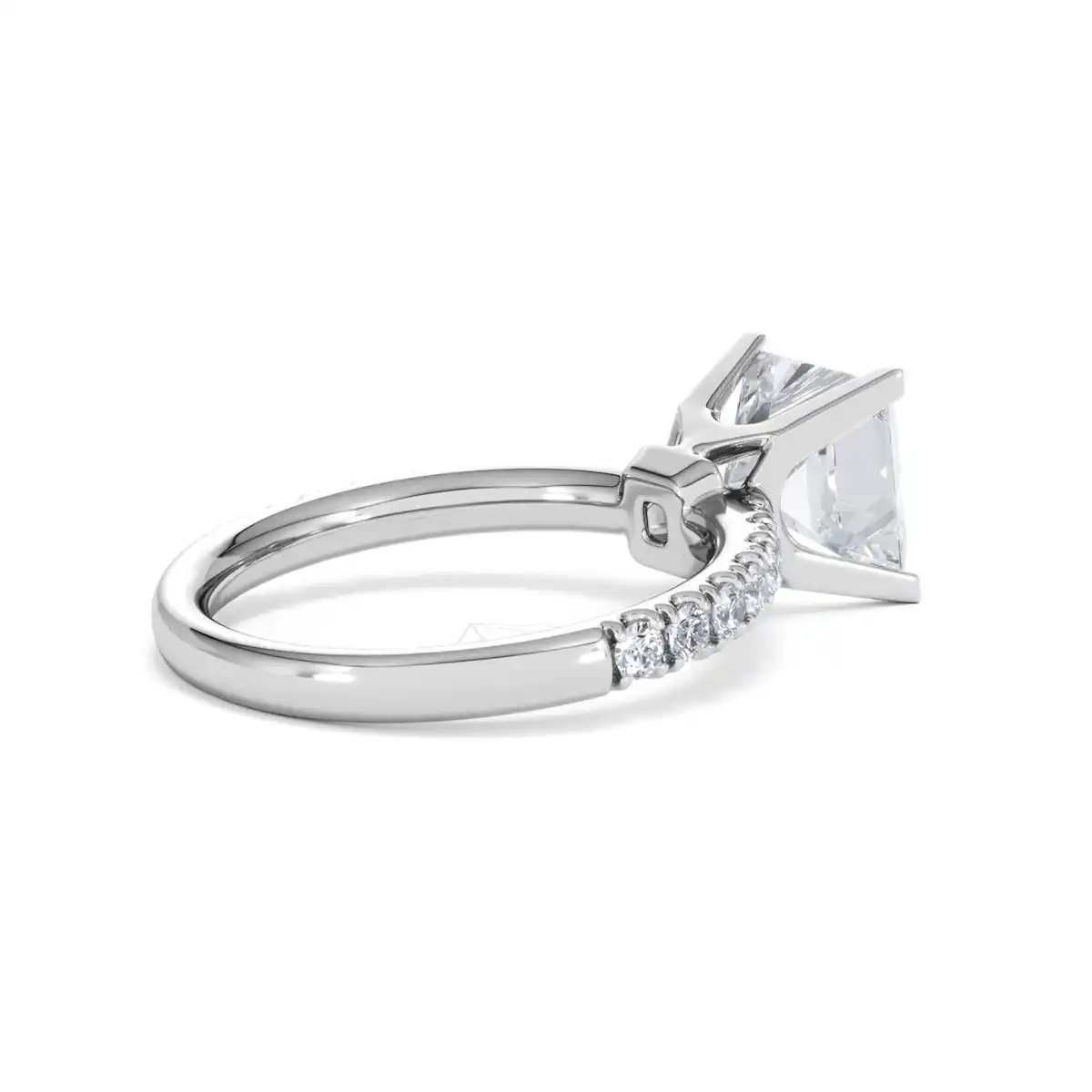 2.60ct Katerina Lab Princess Diamond Engagement Ring 18KW Gold F/VS1