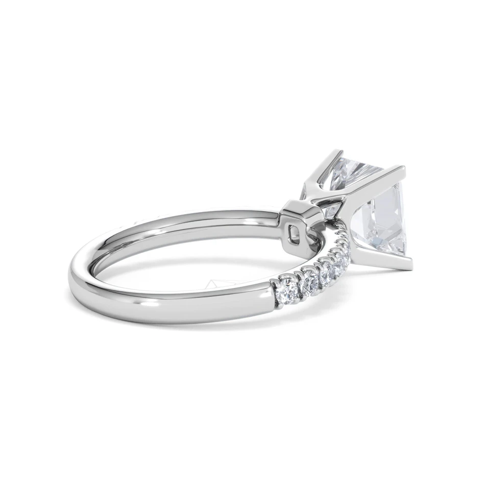 2.60ct Katerina Lab Princess Diamond Engagement Ring Platinum F/VS1