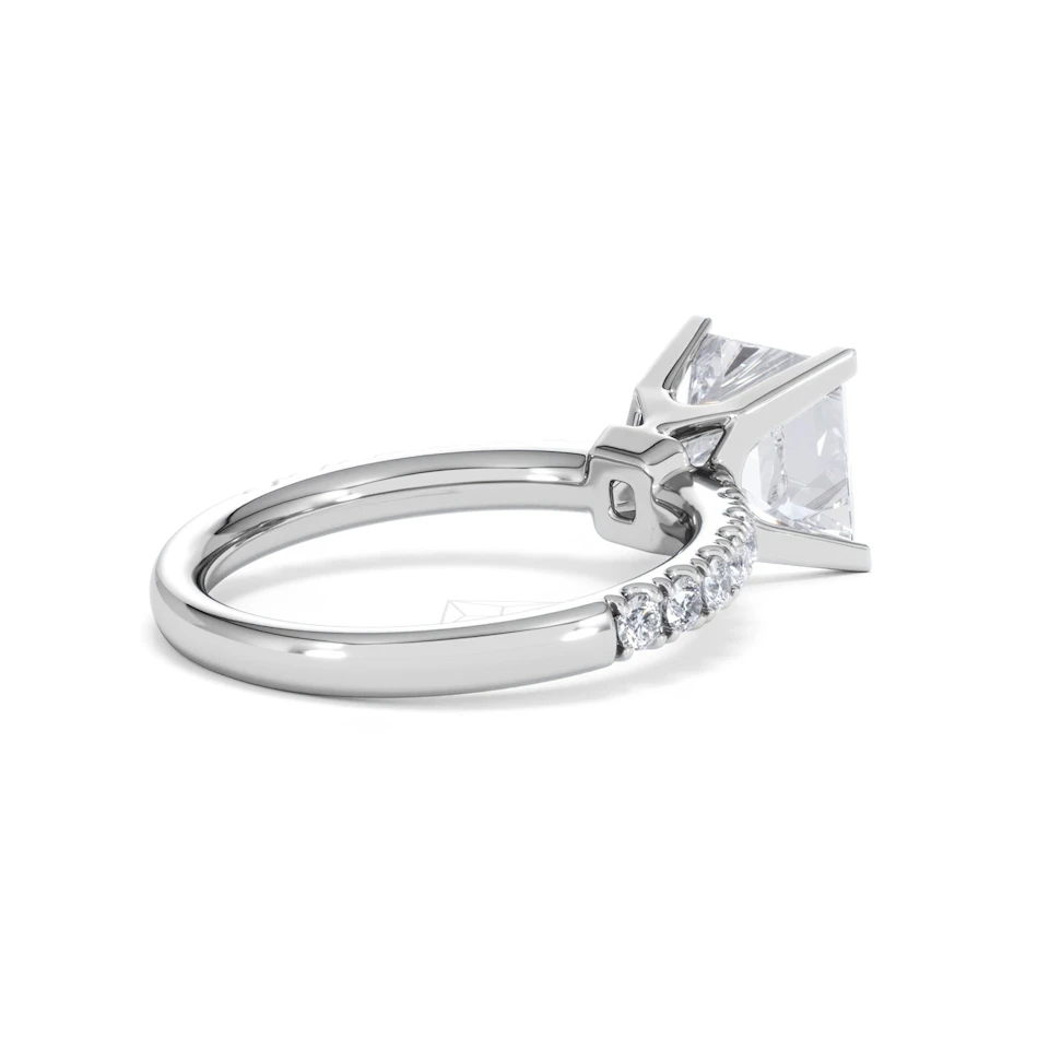 2.60ct Katerina Lab Princess Diamond Engagement Ring 18KW Gold F/VS1