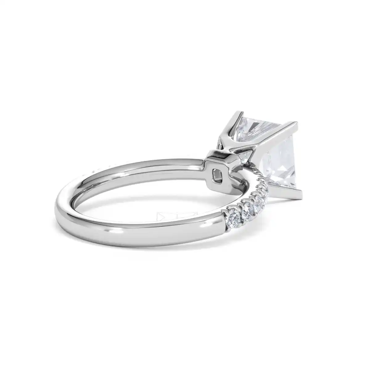 2.60ct Katerina Lab Princess Diamond Engagement Ring 18KW Gold F/VS1