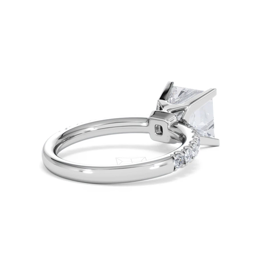 2.60ct Katerina Lab Princess Diamond Engagement Ring Platinum F/VS1