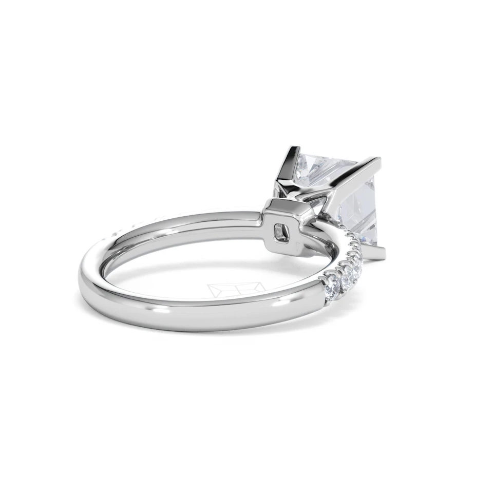 2.60ct Katerina Lab Princess Diamond Engagement Ring Platinum F/VS1