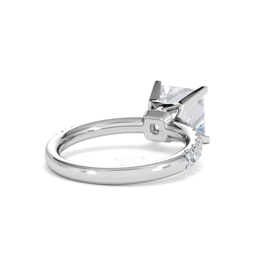 2.60ct Katerina Lab Princess Diamond Engagement Ring Platinum F/VS1