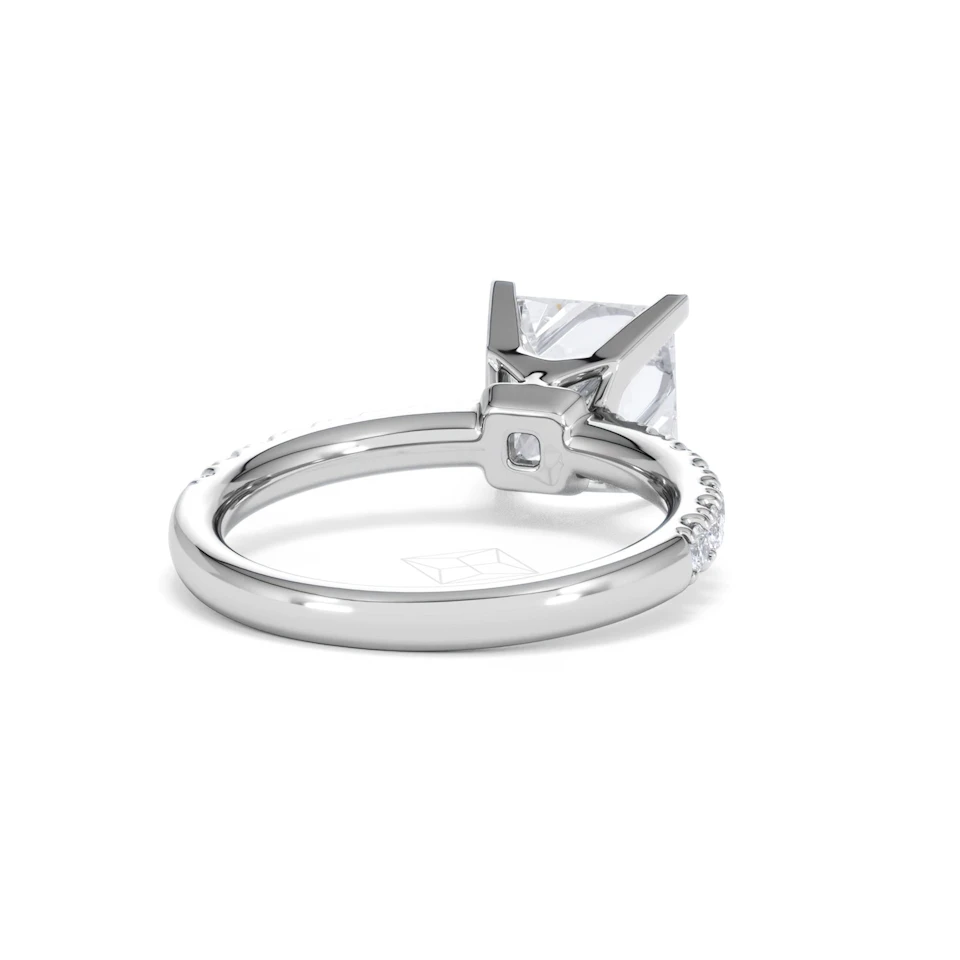 2.60ct Katerina Lab Princess Diamond Engagement Ring Platinum F/VS1