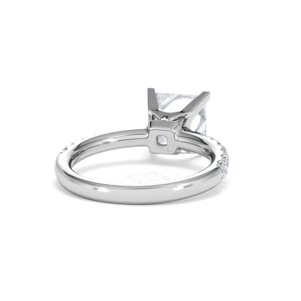 2.60ct Katerina Lab Princess Diamond Engagement Ring Platinum F/VS1