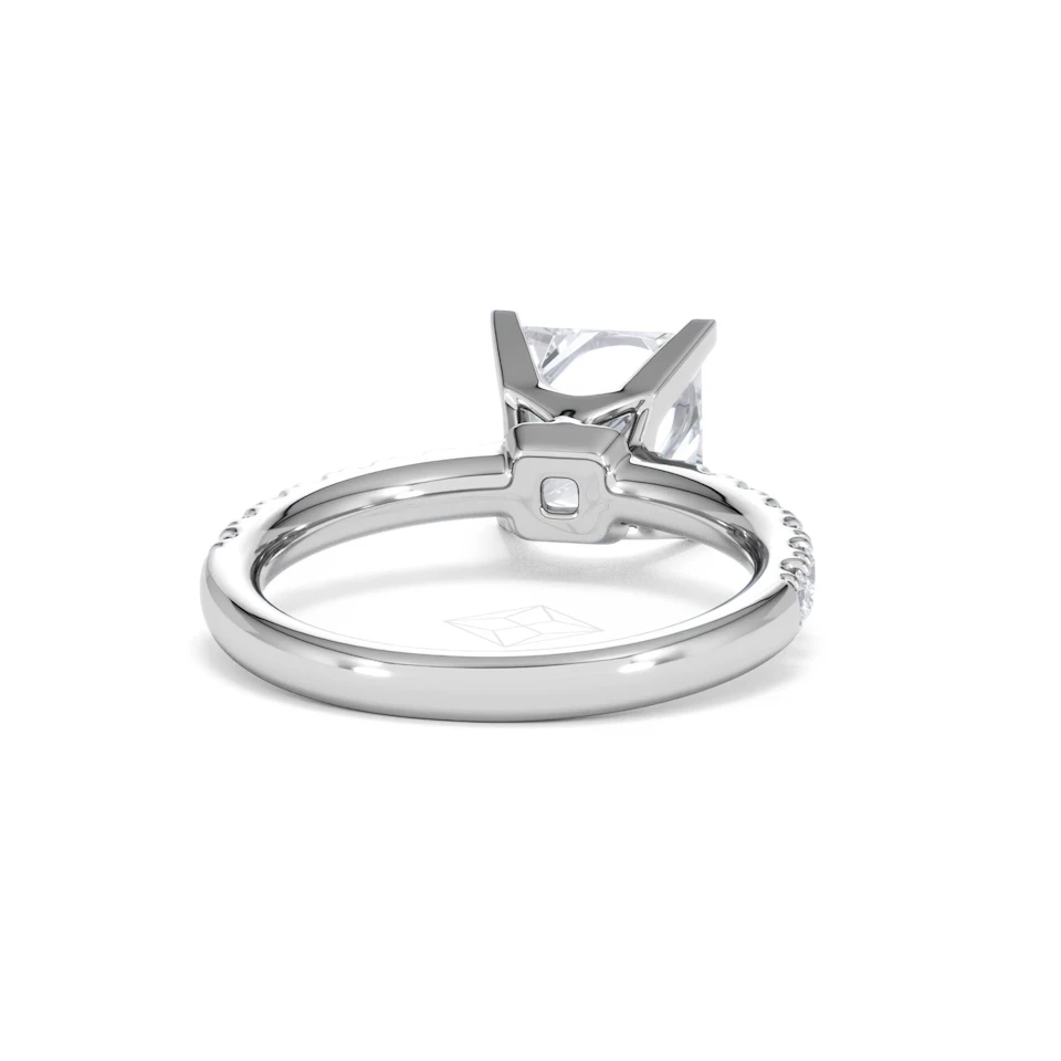 2.60ct Katerina Lab Princess Diamond Engagement Ring 18KW Gold F/VS1