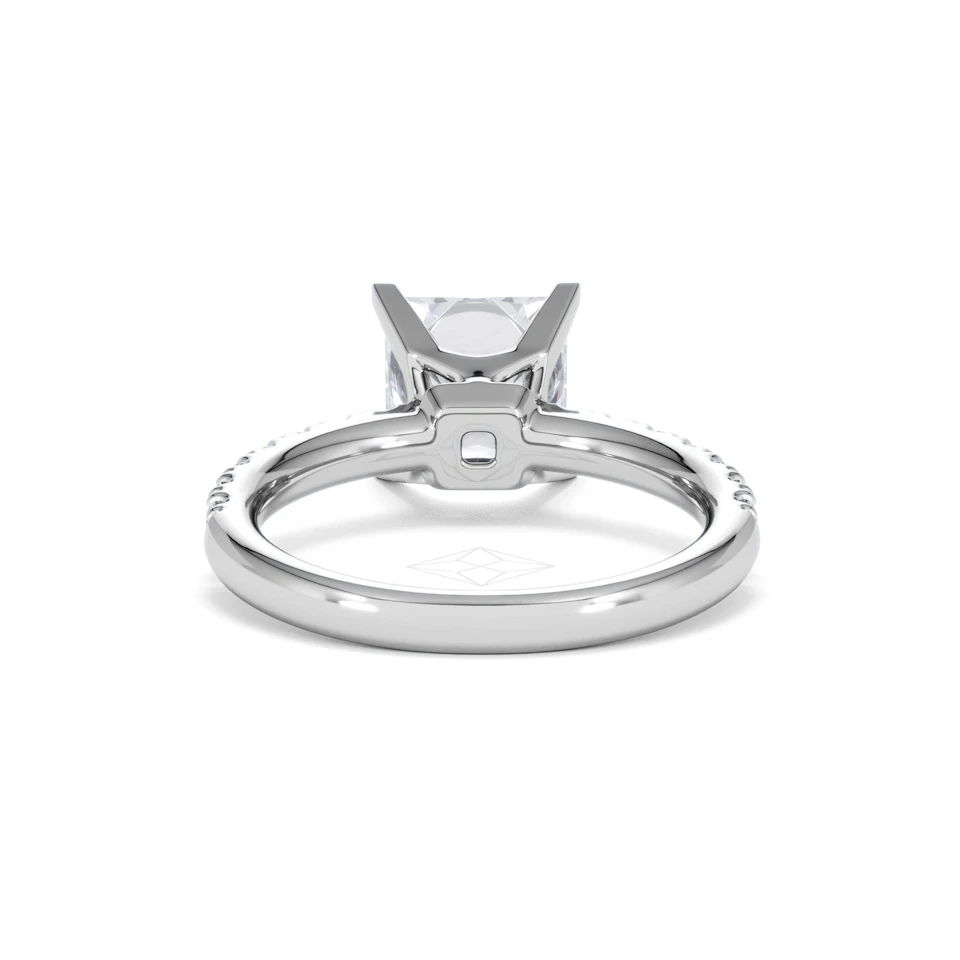 2.60ct Katerina Lab Princess Diamond Engagement Ring 18KW Gold F/VS1