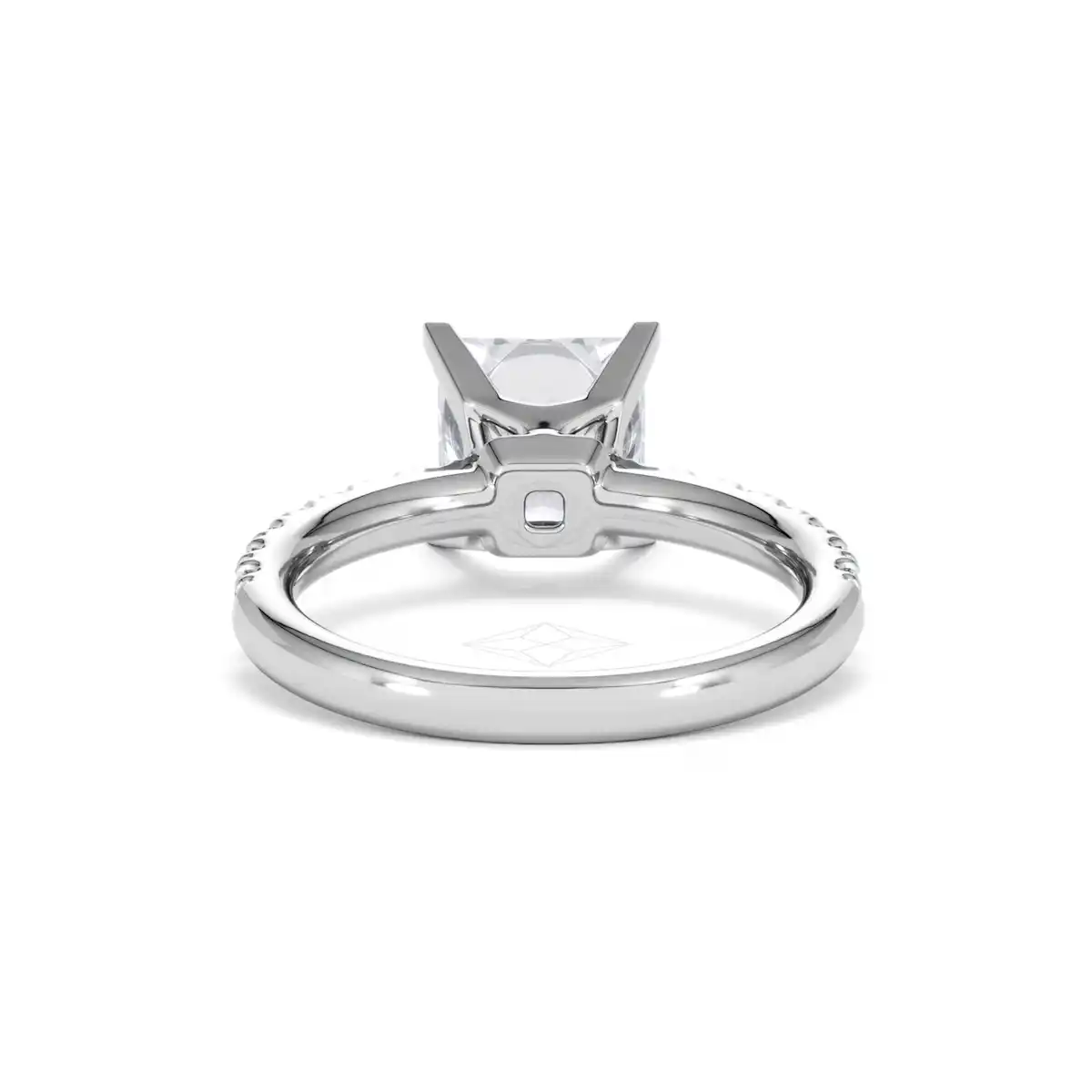 2.60ct Katerina Lab Princess Diamond Engagement Ring 18KW Gold F/VS1