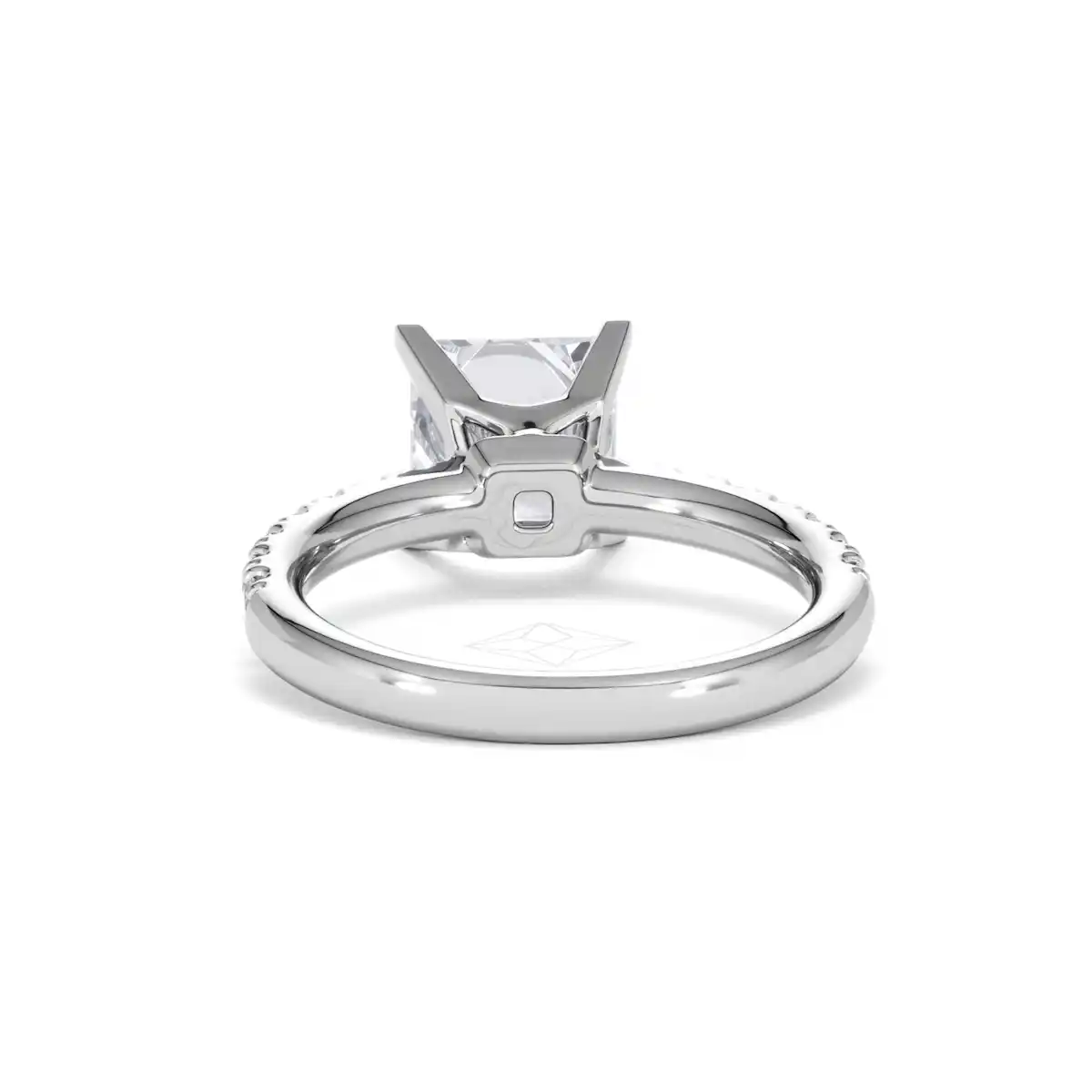 2.60ct Katerina Lab Princess Diamond Engagement Ring 18KW Gold F/VS1