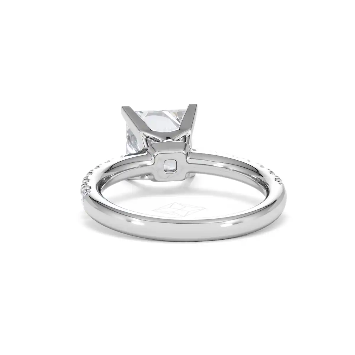 2.60ct Katerina Lab Princess Diamond Engagement Ring 18KW Gold F/VS1