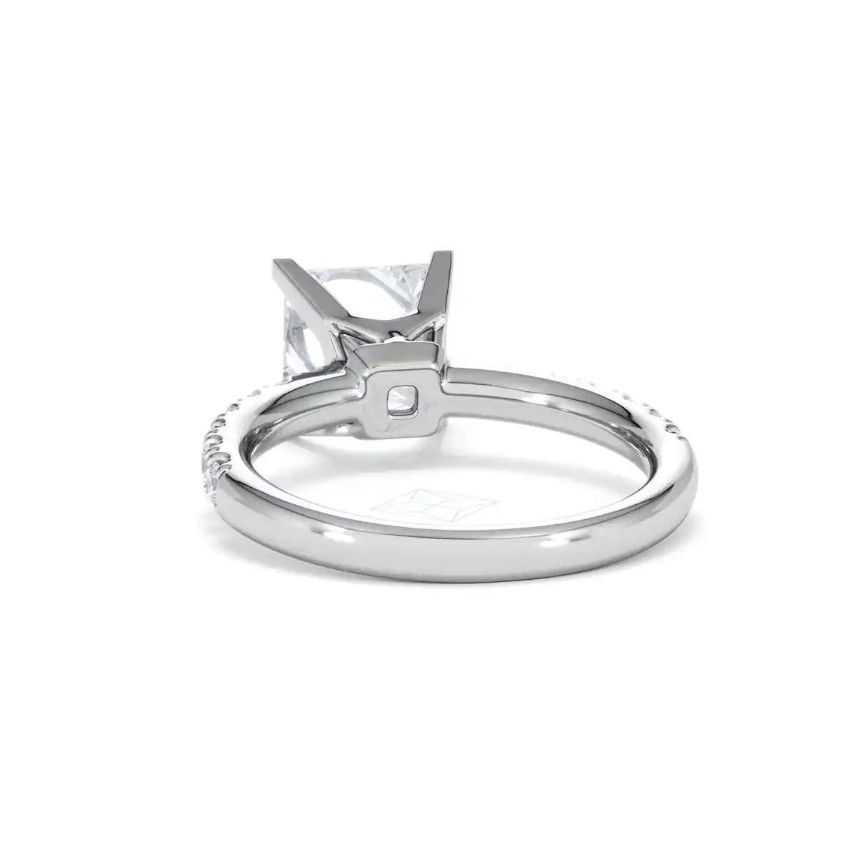 2.60ct Katerina Lab Princess Diamond Engagement Ring 18KW Gold F/VS1