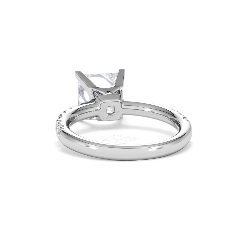 2.60ct Katerina Lab Princess Diamond Engagement Ring Platinum F/VS1