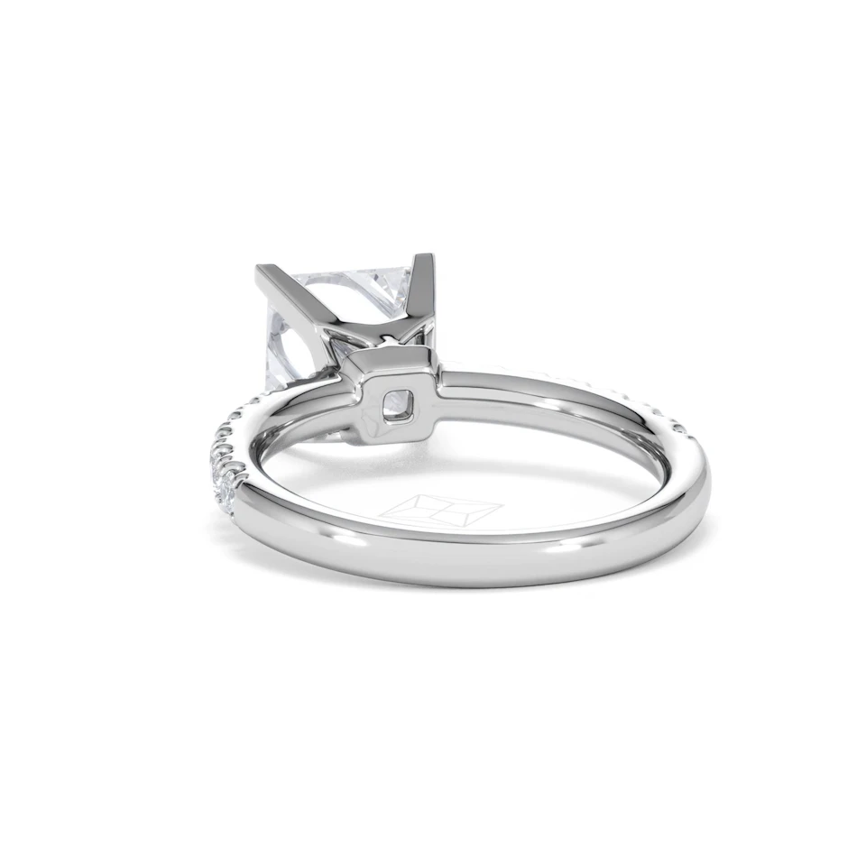 2.60ct Katerina Lab Princess Diamond Engagement Ring Platinum F/VS1