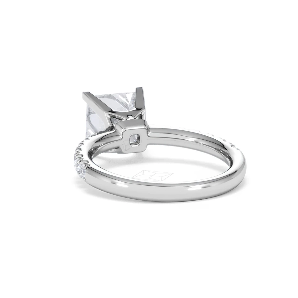 2.60ct Katerina Lab Princess Diamond Engagement Ring 18KW Gold F/VS1