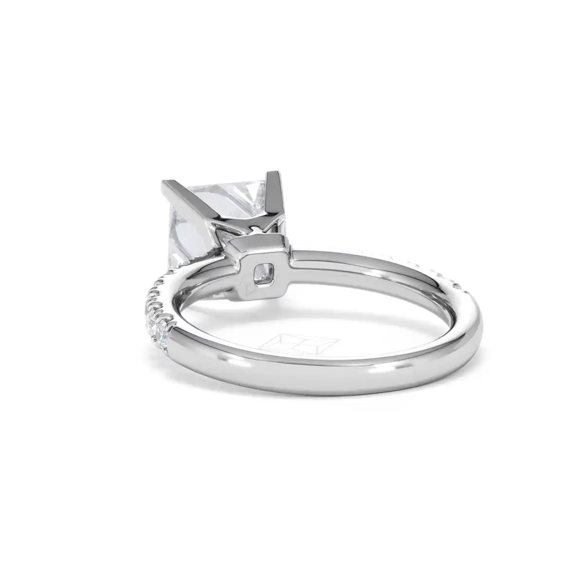 2.60ct Katerina Lab Princess Diamond Engagement Ring 18KW Gold F/VS1