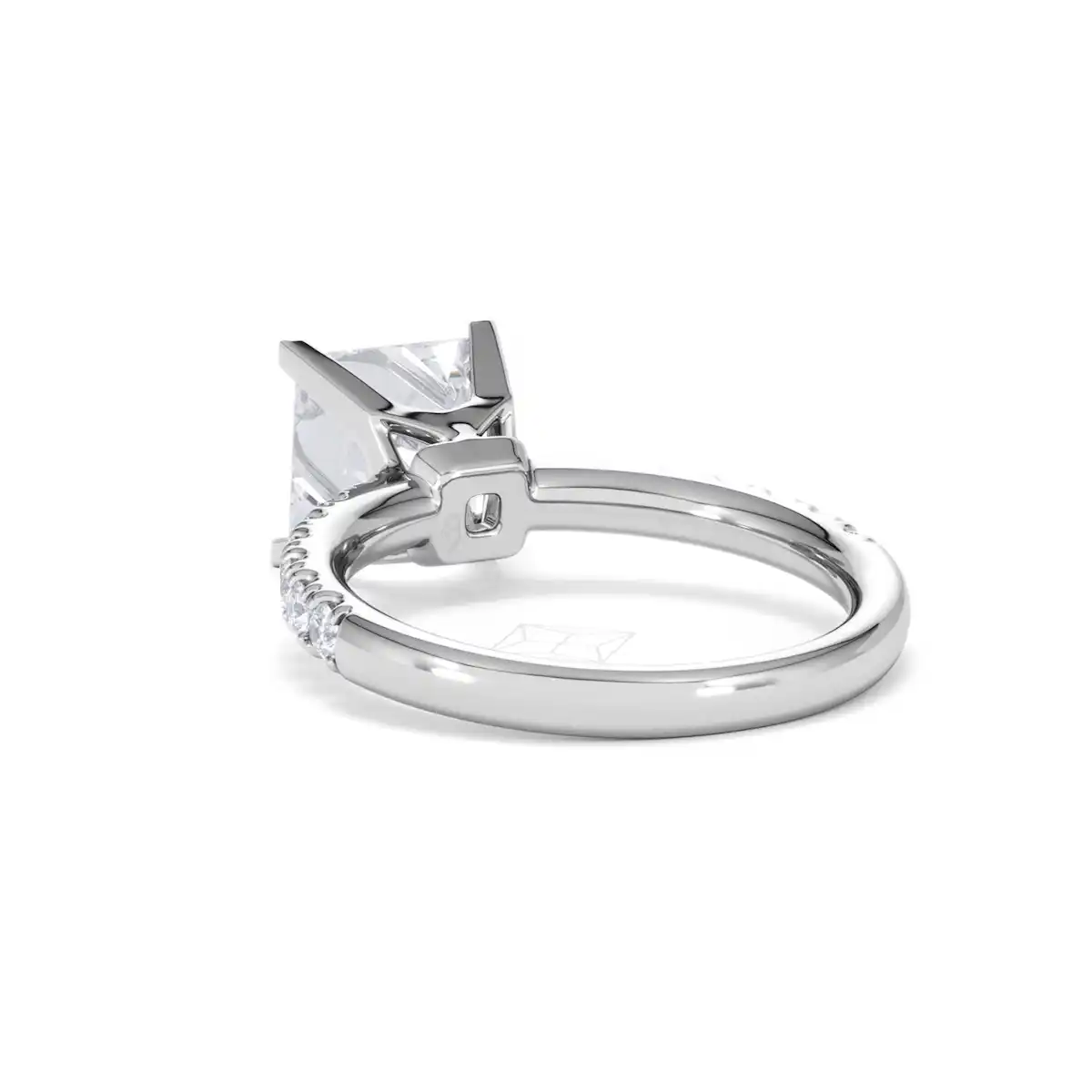 2.60ct Katerina Lab Princess Diamond Engagement Ring 18KW Gold F/VS1