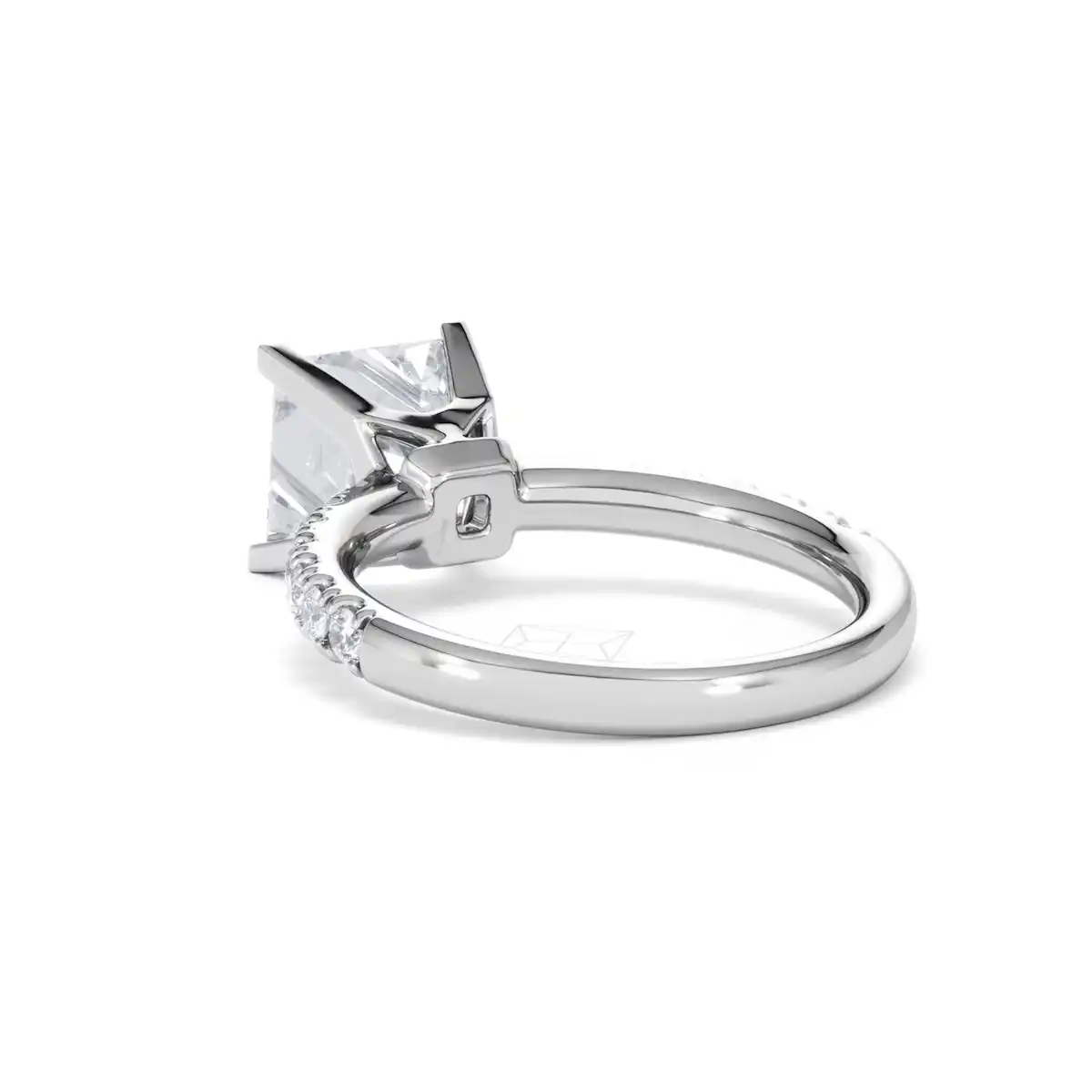 2.60ct Katerina Lab Princess Diamond Engagement Ring 18KW Gold F/VS1