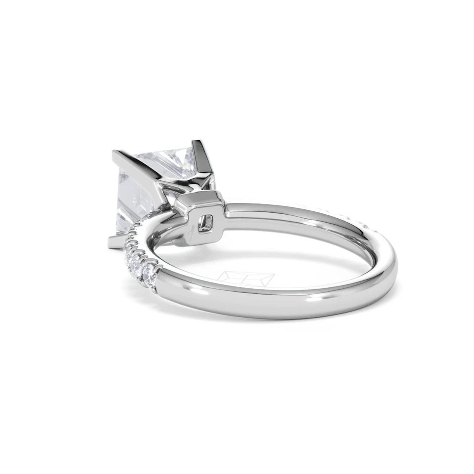 2.60ct Katerina Lab Princess Diamond Engagement Ring Platinum F/VS1