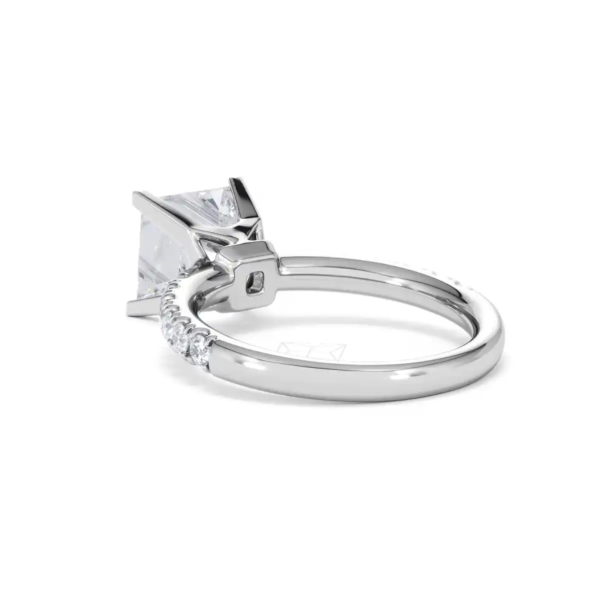 2.60ct Katerina Lab Princess Diamond Engagement Ring 18KW Gold F/VS1