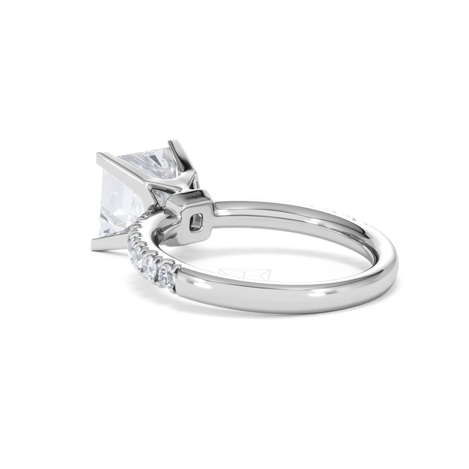 2.60ct Katerina Lab Princess Diamond Engagement Ring Platinum F/VS1
