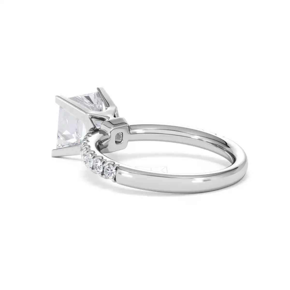 2.60ct Katerina Lab Princess Diamond Engagement Ring 18KW Gold F/VS1