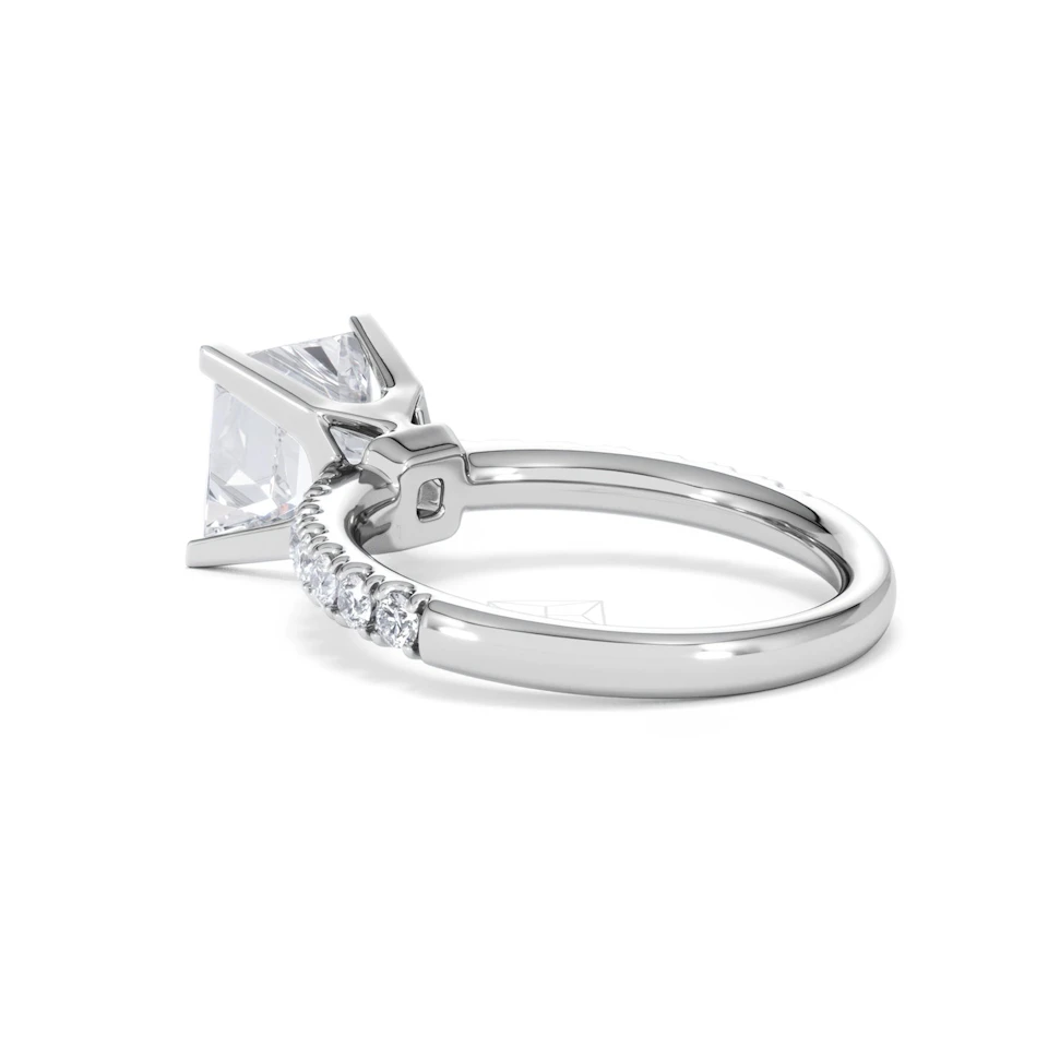 2.60ct Katerina Lab Princess Diamond Engagement Ring Platinum F/VS1
