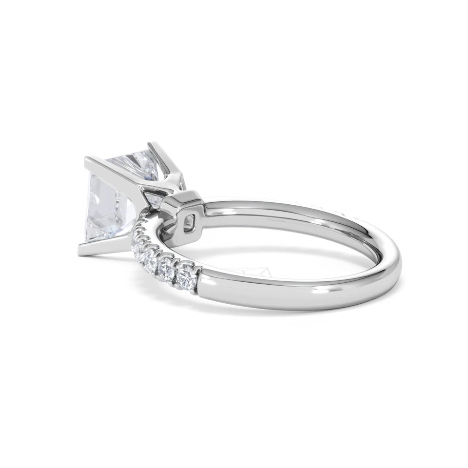 2.60ct Katerina Lab Princess Diamond Engagement Ring 18KW Gold F/VS1