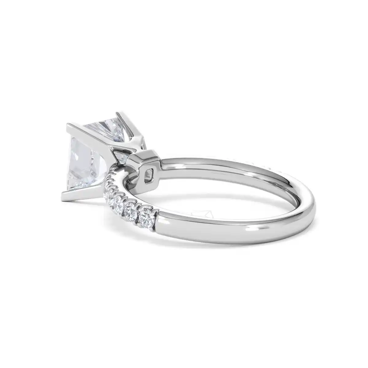 2.60ct Katerina Lab Princess Diamond Engagement Ring 18KW Gold F/VS1