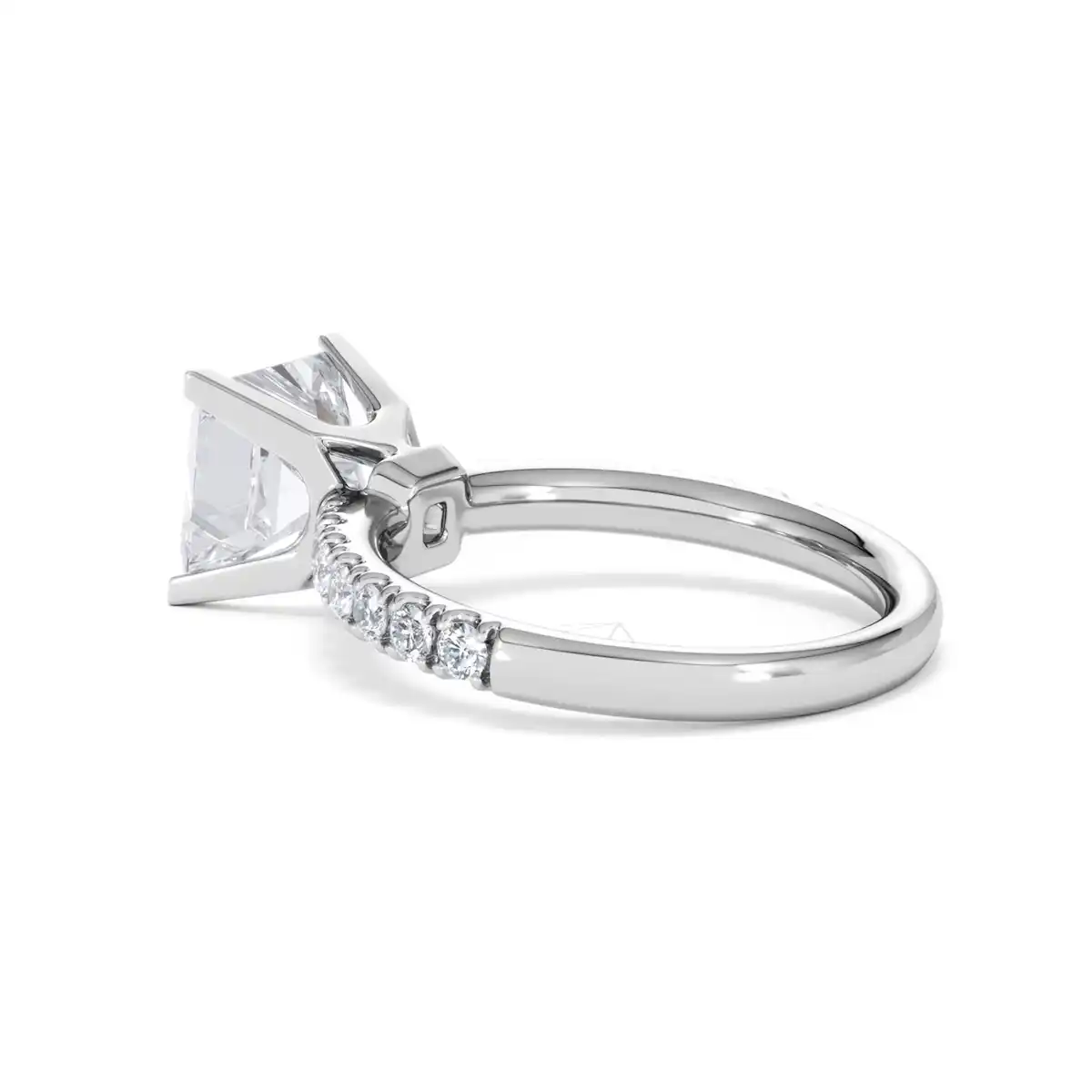 2.60ct Katerina Lab Princess Diamond Engagement Ring 18KW Gold F/VS1