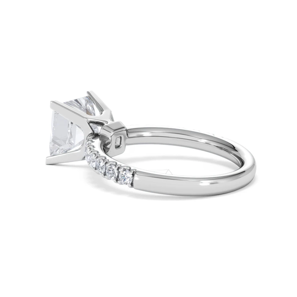 2.60ct Katerina Lab Princess Diamond Engagement Ring Platinum F/VS1