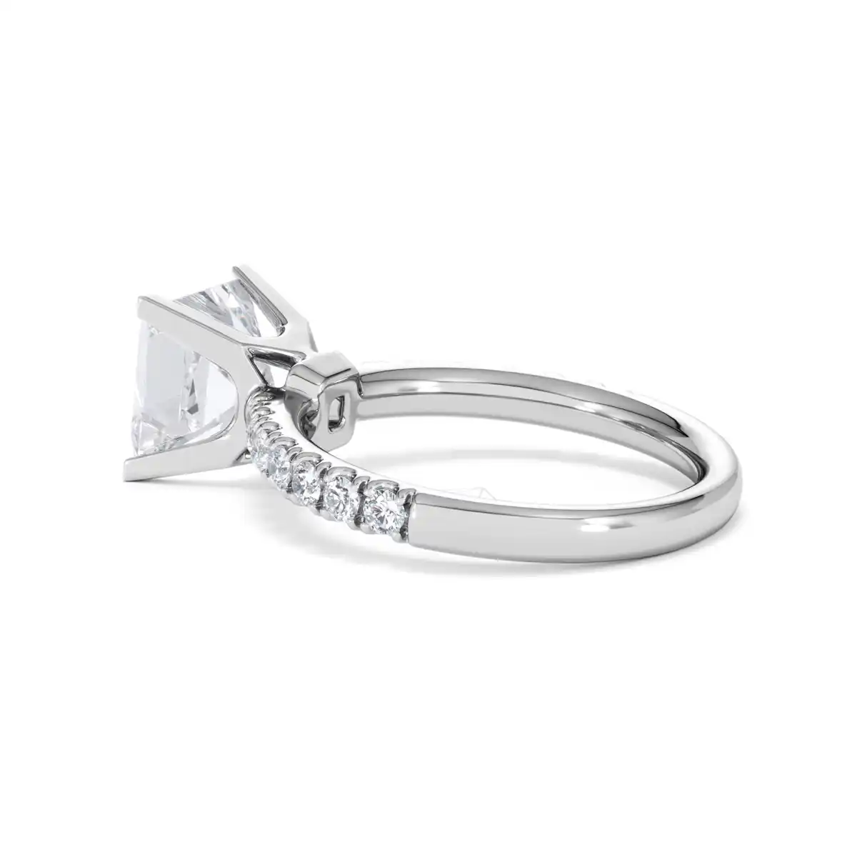 2.60ct Katerina Lab Princess Diamond Engagement Ring 18KW Gold F/VS1