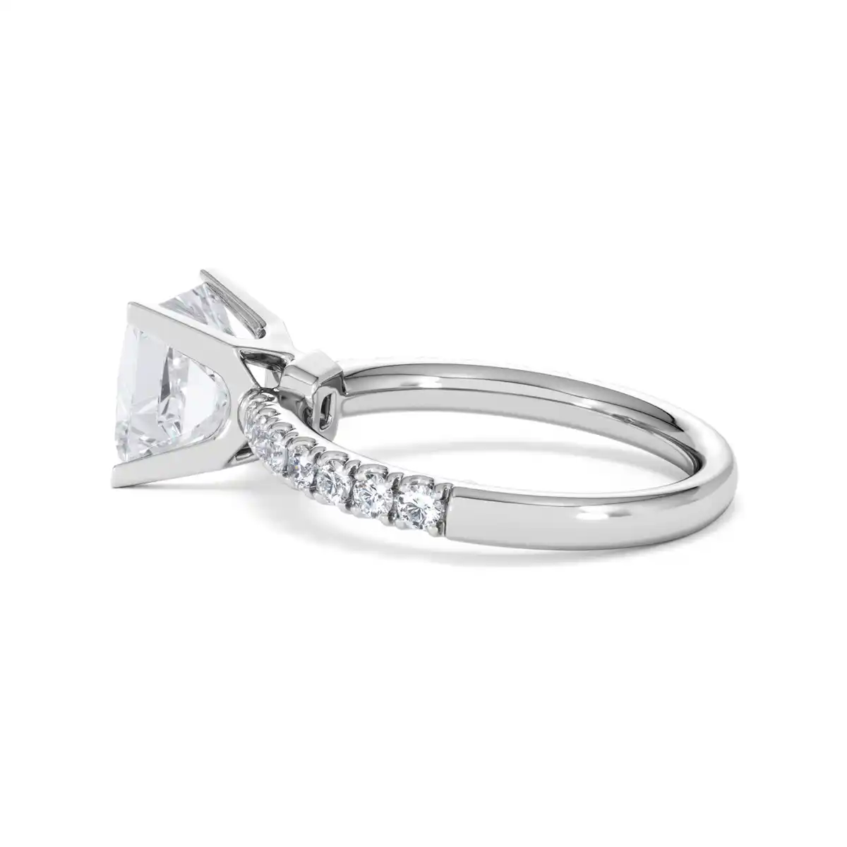 2.60ct Katerina Lab Princess Diamond Engagement Ring 18KW Gold F/VS1