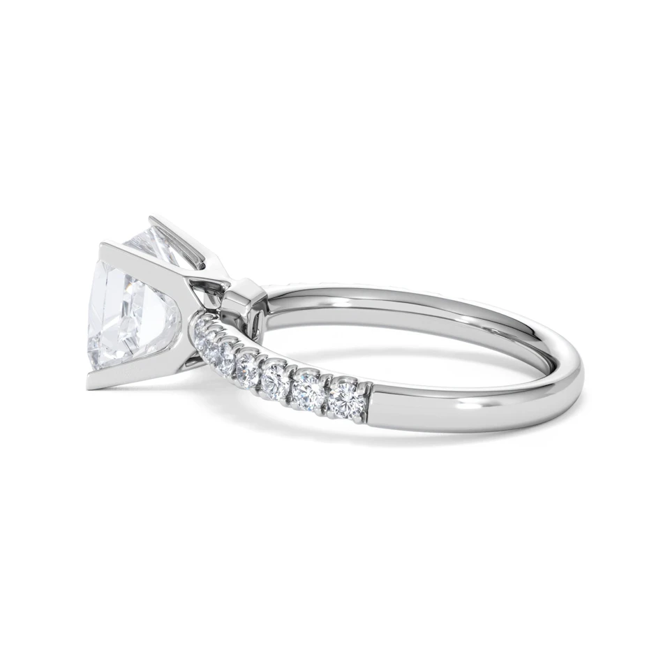 2.60ct Katerina Lab Princess Diamond Engagement Ring 18KW Gold F/VS1