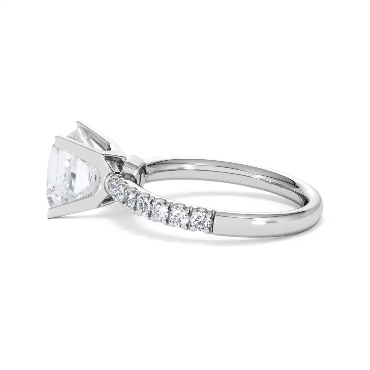 2.60ct Katerina Lab Princess Diamond Engagement Ring 18KW Gold F/VS1