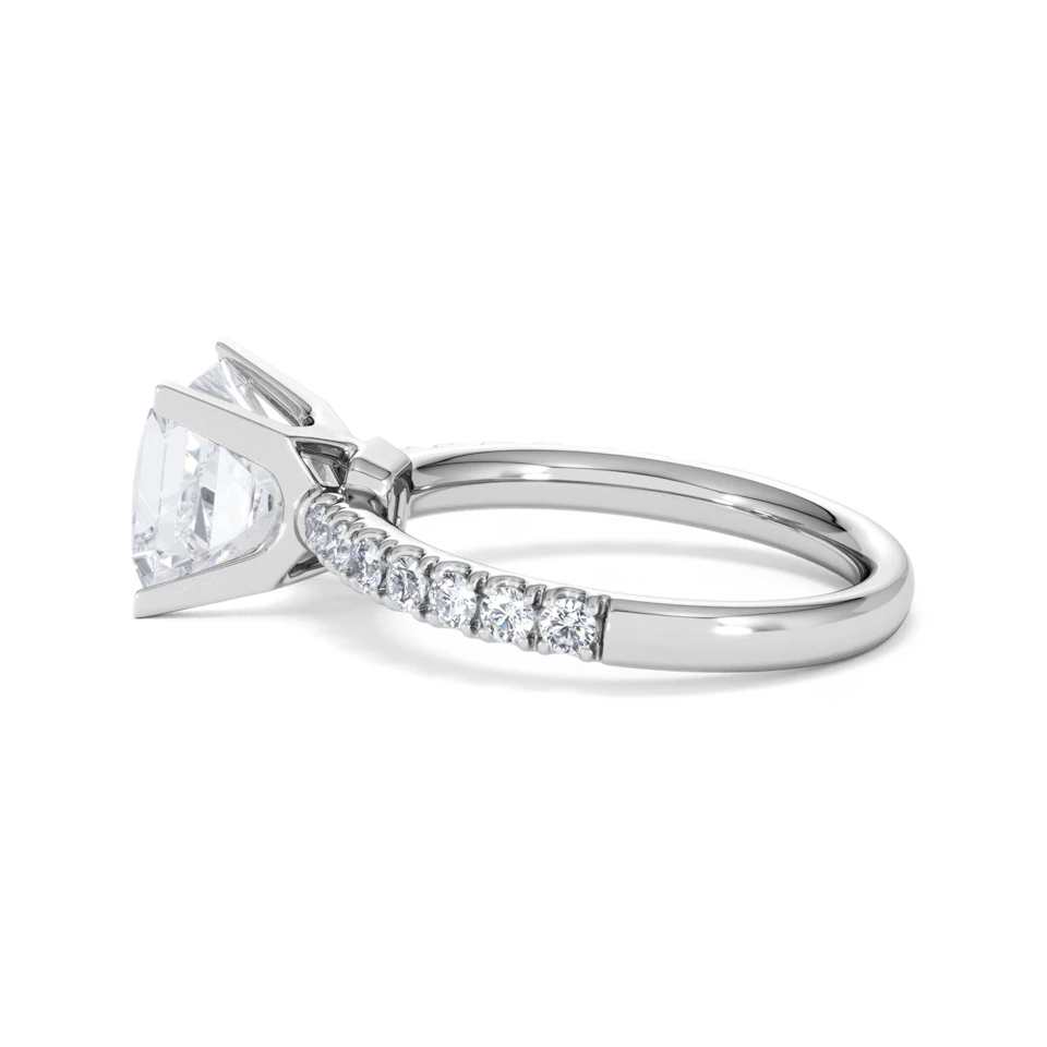 2.60ct Katerina Lab Princess Diamond Engagement Ring Platinum F/VS1