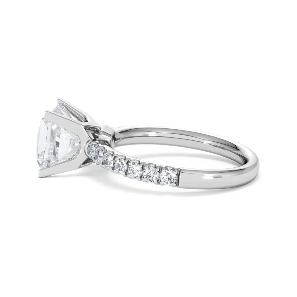 2.60ct Katerina Lab Princess Diamond Engagement Ring Platinum F/VS1