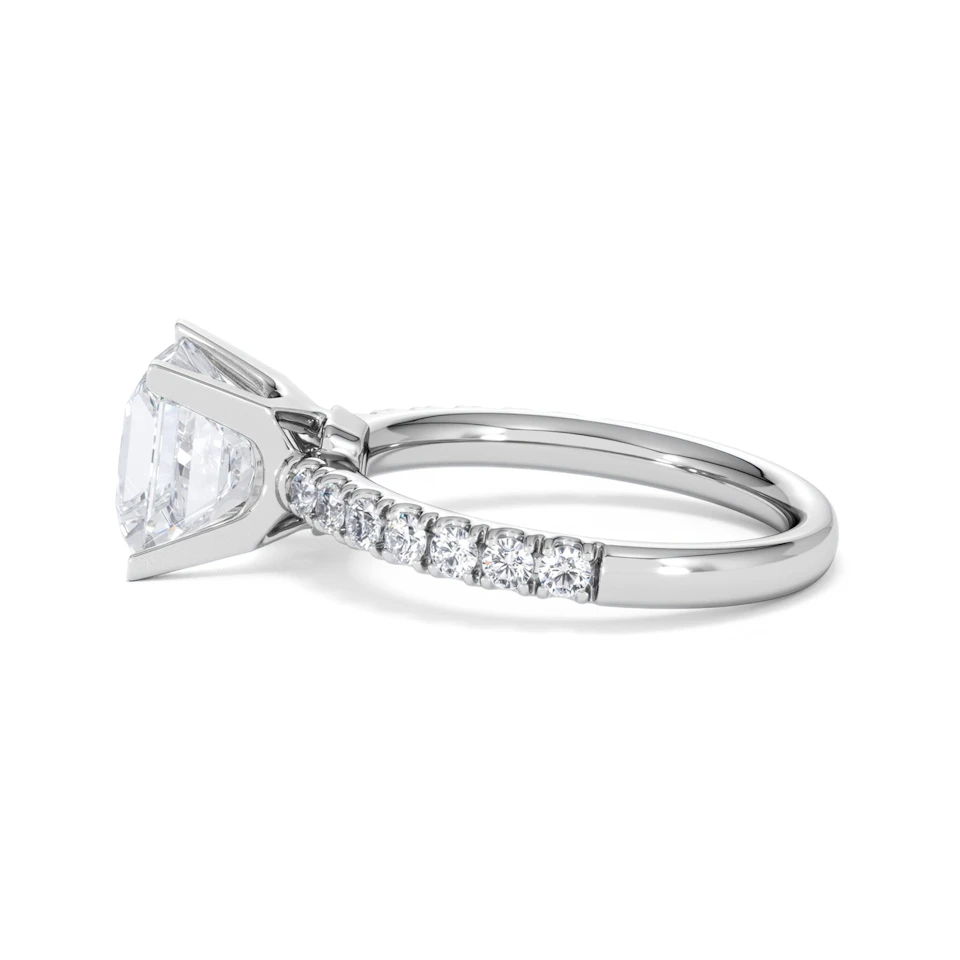 2.60ct Katerina Lab Princess Diamond Engagement Ring 18KW Gold F/VS1