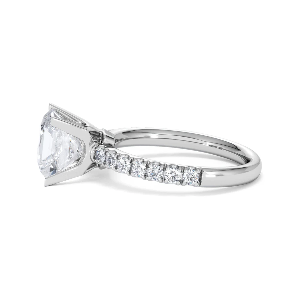 2.60ct Katerina Lab Princess Diamond Engagement Ring Platinum F/VS1