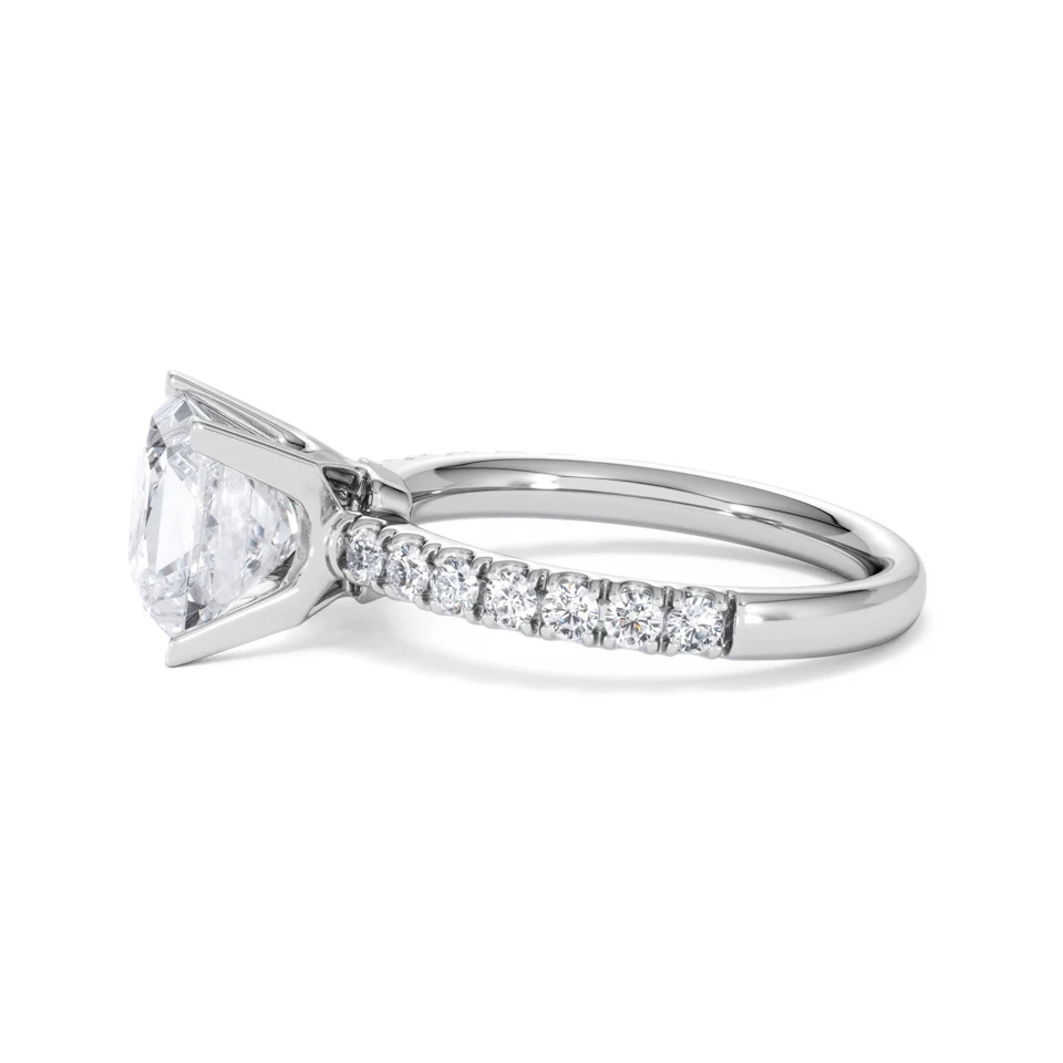 2.60ct Katerina Lab Princess Diamond Engagement Ring 18KW Gold F/VS1