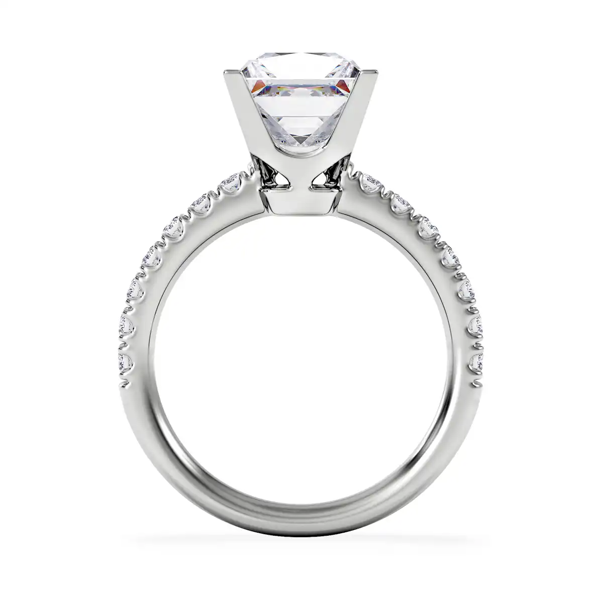 2.60ct Katerina Lab Princess Diamond Engagement Ring 18KW Gold F/VS1