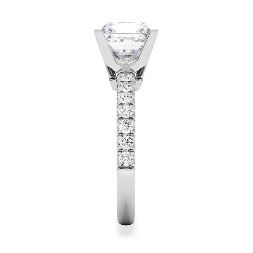 2.60ct Katerina Lab Princess Diamond Engagement Ring Platinum F/VS1