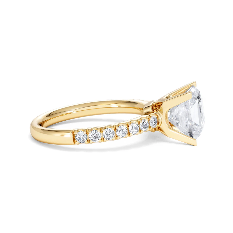 2.60ct Katerina Lab Princess Diamond Engagement Ring 18K Gold F/VS1
