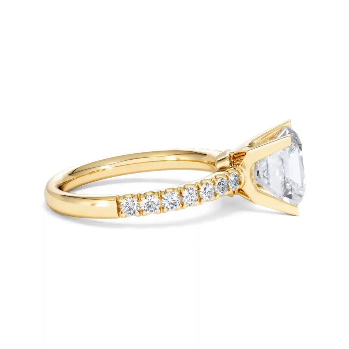 2.60ct Katerina Lab Princess Diamond Engagement Ring 18K Gold F/VS1