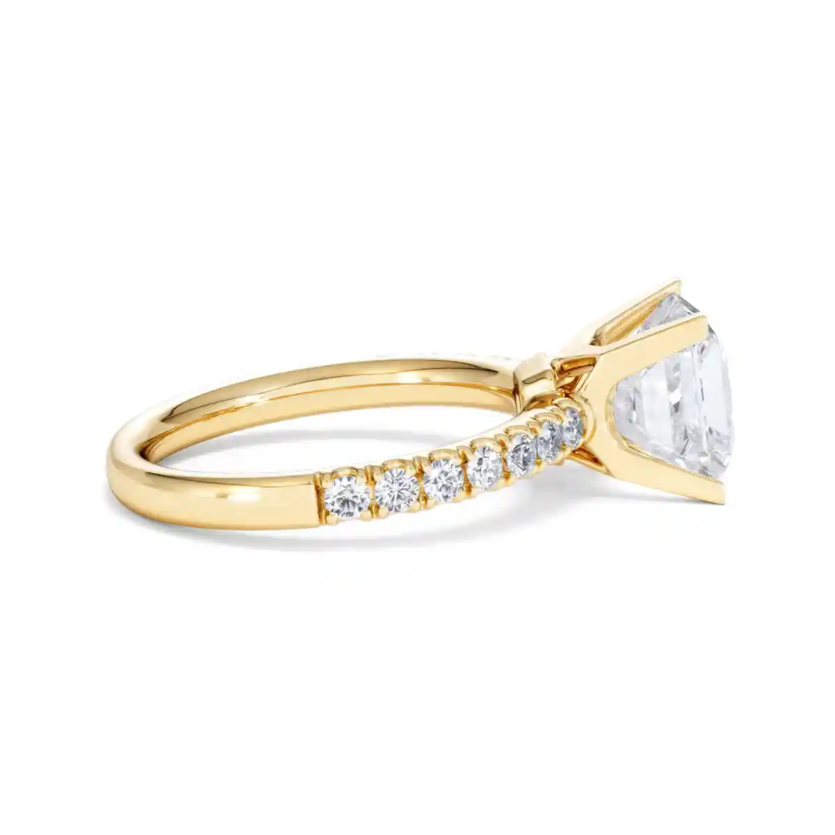 2.60ct Katerina Lab Princess Diamond Engagement Ring 18K Gold F/VS1