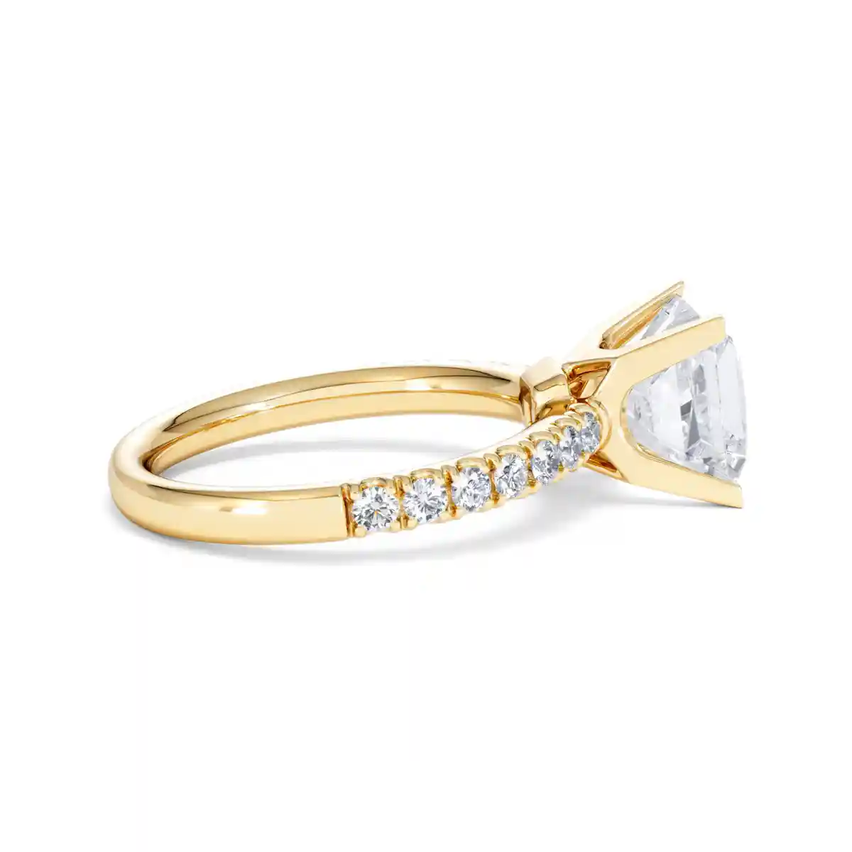2.60ct Katerina Lab Princess Diamond Engagement Ring 18K Gold F/VS1